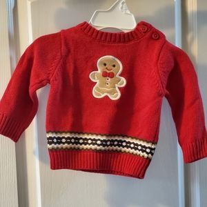 Holiday Gymboree Baby 3/6 Month Gingerbread Man Sweater
